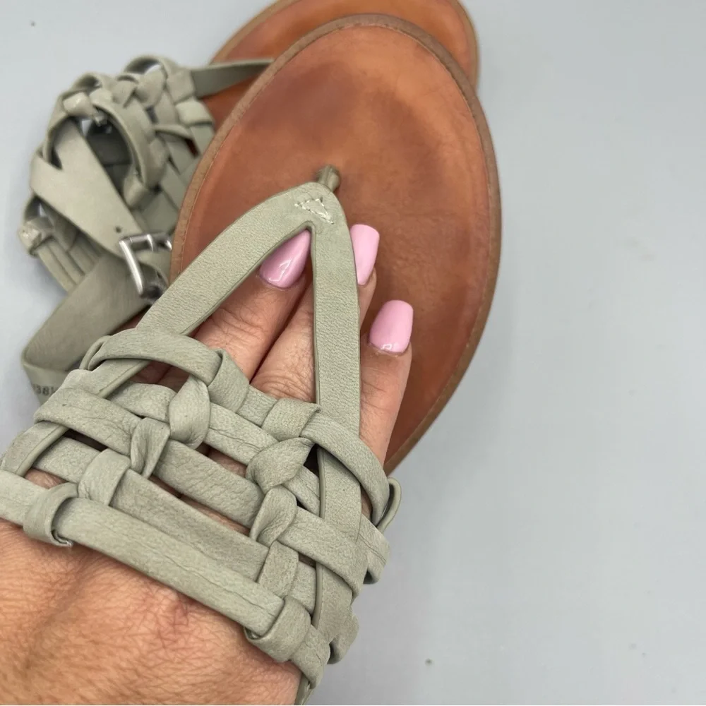 1. State Shoes Size 8 Sage Green Woven Leather Sandals
